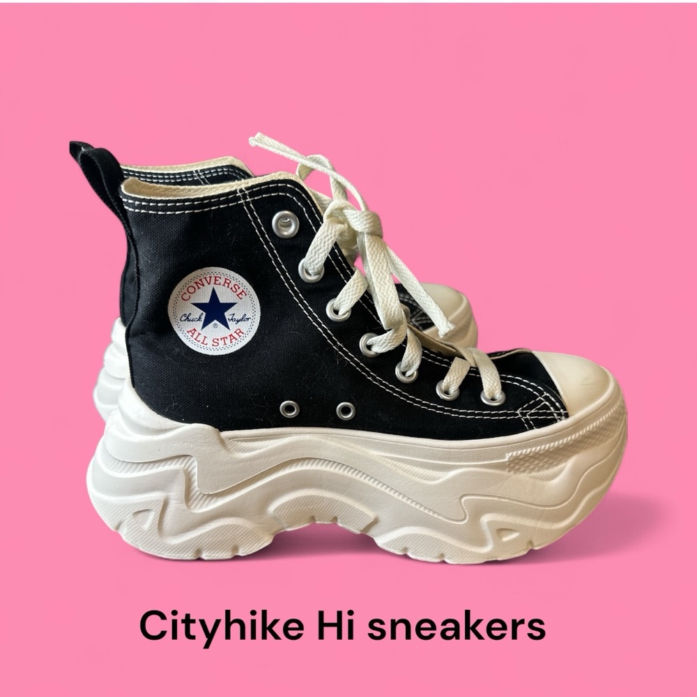 Rare from Japan! Converse All Star Cityhike HI Black Sneakers. Size 5.5
